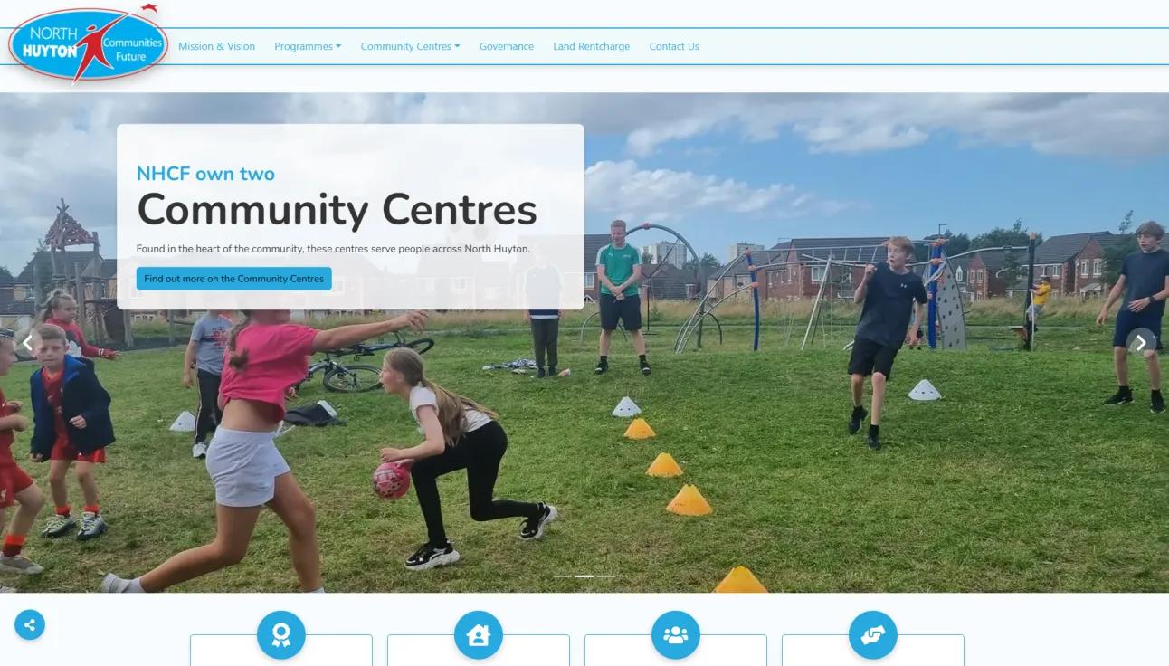Showing information on North Huyton Communities Future bespoke website